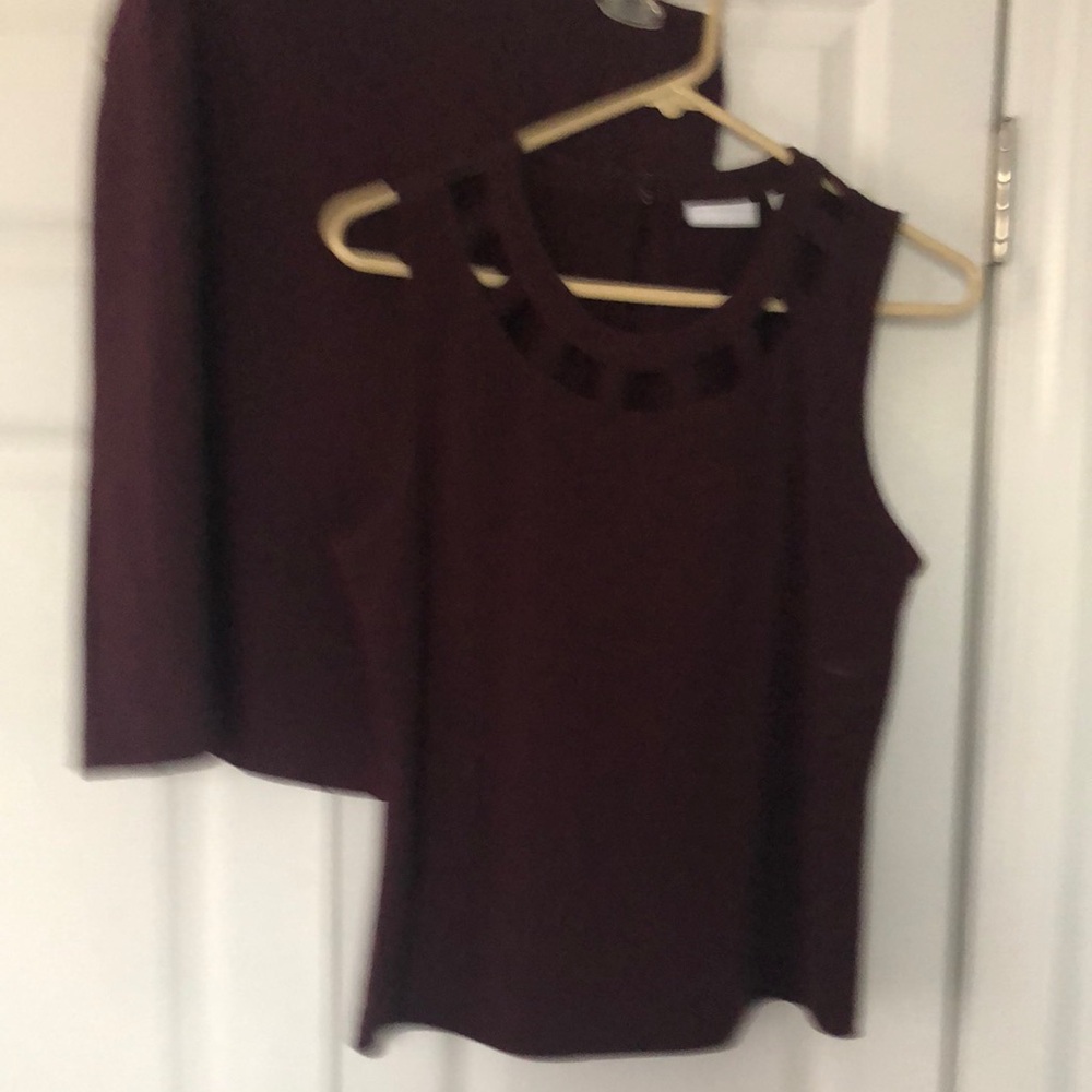 Elegant Sleeveless Burgundy Top